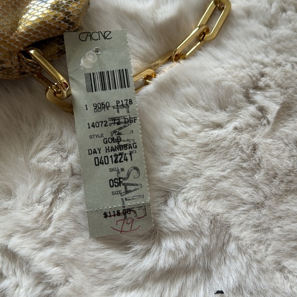 Cache Shoulder bag faux Python Leather Snake Print - Picture 8 of 8